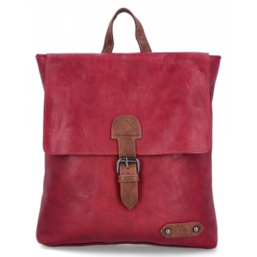 Plecak Damski Vintage firmy Herisson Bordowy (kolory) ze sklepu torbs.pl w kategorii Plecaki - zdjęcie 172391319