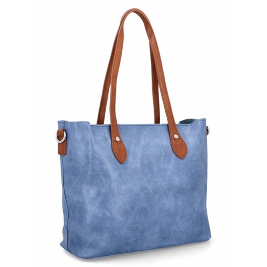 Duże Torebki Damskie Shopper Bag firmy Herisson Niebieskie (kolory) Herisson One Size promocja torbs.pl