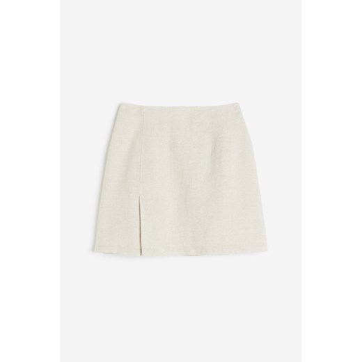 H & M - Lniana spódnica - Beżowy ze sklepu H&M w kategorii Spódnice - zdjęcie 172393435