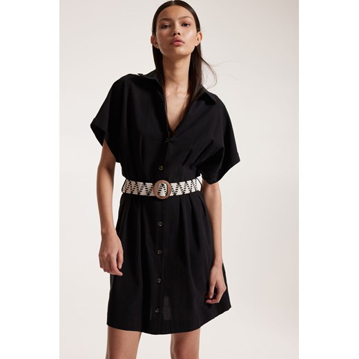H & M - Szmizjerka z paskiem - Czarny ze sklepu H&M w kategorii Sukienki - zdjęcie 172393445