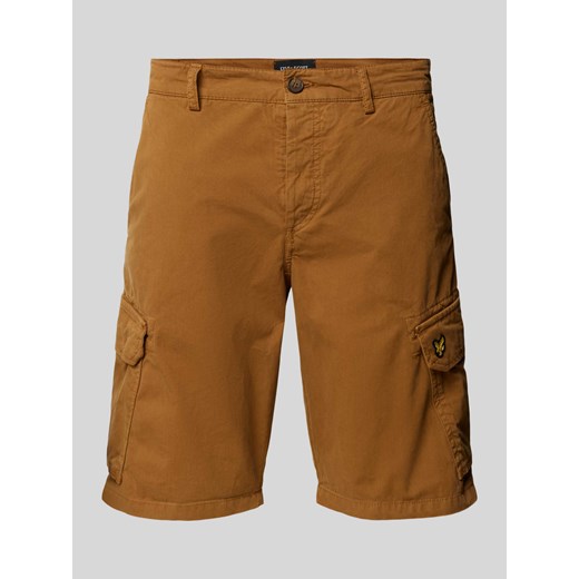 Szorty cargo o kroju regular fit z wyhaftowanym logo model ‘WEMBLEY’ ze sklepu Peek&Cloppenburg  w kategorii Spodenki męskie - zdjęcie 172393606
