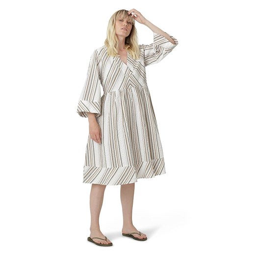 Ilse Jacobsen Sukienka &quot;Amelia&quot; w kolorze biało-jasnobrązowo-szarym ze sklepu Limango Polska w kategorii Sukienki - zdjęcie 172393788