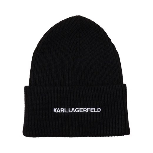 Karl Lagerfeld Czapka k/essential | z dodatkiem wełny i kaszmiru Karl Lagerfeld Uniwersalny okazja Gomez Fashion Store