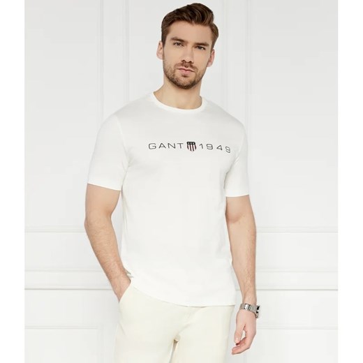 T-shirt męski Gant biały 