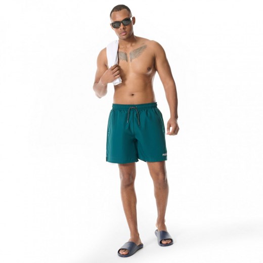 Męskie spodenki  plażowe Prosto Shorts Basy - zielone ze sklepu Sportstylestory.com w kategorii Kąpielówki - zdjęcie 172398486