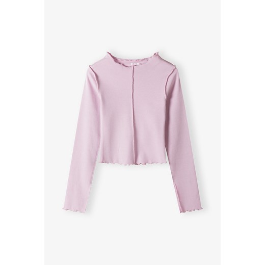 Różowa bluzka w prążki - długi rękaw - Limited Edition ze sklepu 5.10.15 w kategorii Bluzki dziewczęce - zdjęcie 172399016