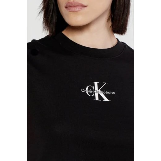 Bluzka damska Calvin Klein z napisami z krótkim rękawem bawełniana 