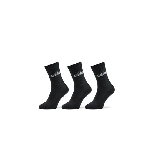 adidas Skarpety wysokie unisex Linear Crew Cushioned Socks 3 Pairs IC1301 Czarny ze sklepu MODIVO w kategorii Skarpetki damskie - zdjęcie 172400445