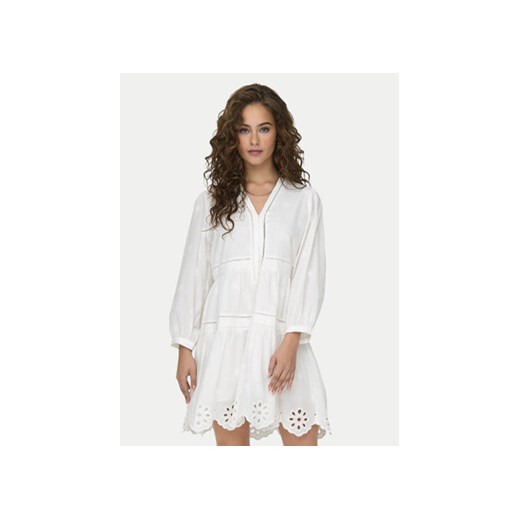 ONLY Sukienka letnia Jada 15318693 Biały Regular Fit ze sklepu MODIVO w kategorii Sukienki - zdjęcie 172400477