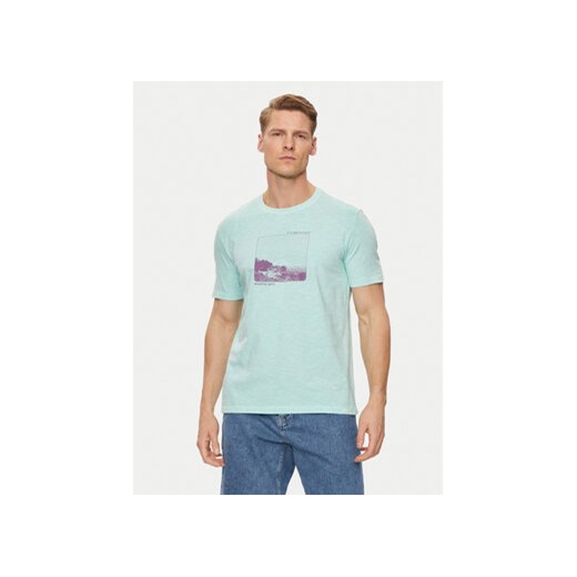 Zielony t-shirt męski United Colors Of Benetton z krótkim rękawem