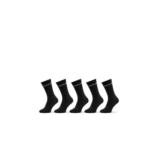 Jack&Jones Zestaw 5 par wysokich skarpet męskich 12179475 Czarny ze sklepu MODIVO w kategorii Skarpetki męskie - zdjęcie 172400527