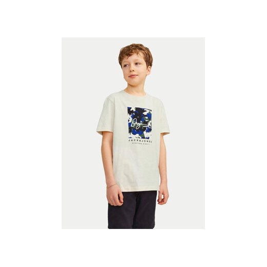 Jack&Jones Junior T-Shirt Joraruba 12257133 Écru Standard Fit ze sklepu MODIVO w kategorii T-shirty chłopięce - zdjęcie 172400689