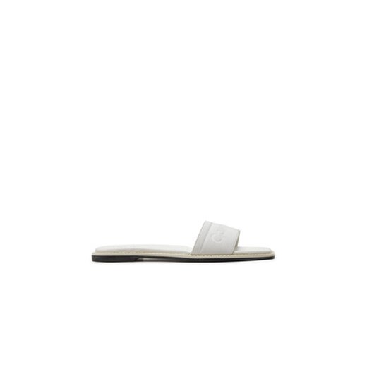 Calvin Klein Klapki Flat Slide He HW0HW01989 Biały ze sklepu MODIVO w kategorii Klapki damskie - zdjęcie 172400735