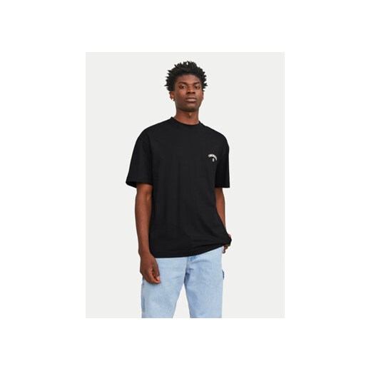 Jack&Jones T-Shirt Santorini 12251776 Czarny Wide Fit ze sklepu MODIVO w kategorii T-shirty męskie - zdjęcie 172400755