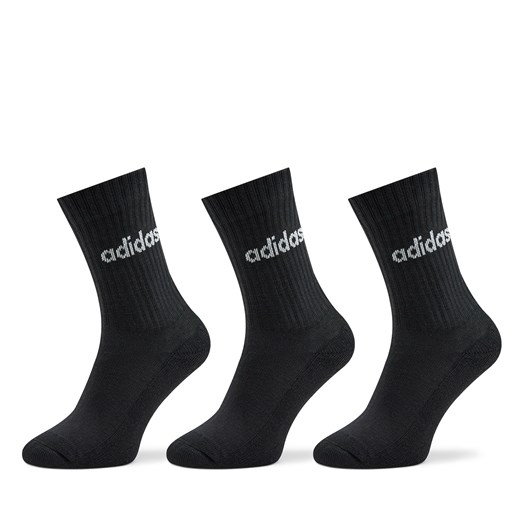 Skarpety wysokie unisex adidas Linear Crew Cushioned Socks 3 Pairs IC1301 black/white ze sklepu eobuwie.pl w kategorii Skarpetki męskie - zdjęcie 172402055