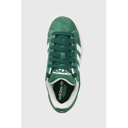 Buty sportowe damskie Adidas Originals sneakersy zielone zamszowe płaskie sznurowane