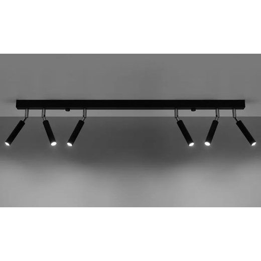 Czarny plafon sufitowy z reflektorami - EX675-Eyetes Lumes One Size Edinos.pl