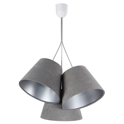 Szaro-srebrna lampa wisząca stożki - EXX68-Botina Lumes One Size Edinos.pl