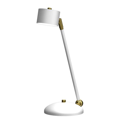 Biało-złota lampka na biurko do pokoju dziecięcego - N021-Circile Lumes One Size Edinos.pl