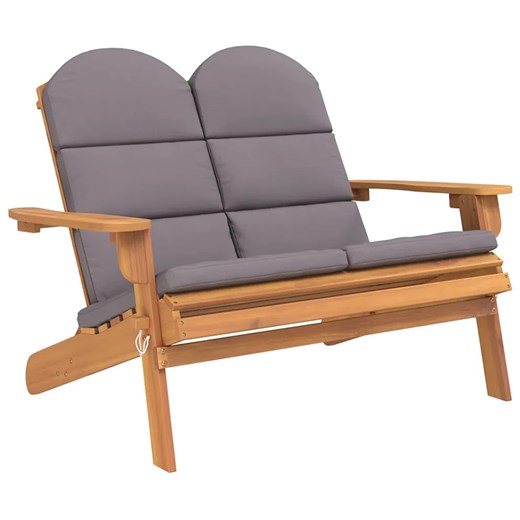 Drewniana ławka ogrodowa w stylu adirondack szary - Nani ze sklepu Edinos.pl w kategorii Ławki ogrodowe - zdjęcie 172404338