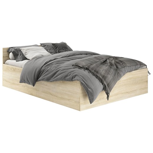Młodzieżowe łóżko z materacem 140x200 dąb sonoma - Tamlin 3X ze sklepu Edinos.pl w kategorii Łóżka i materace - zdjęcie 172404605