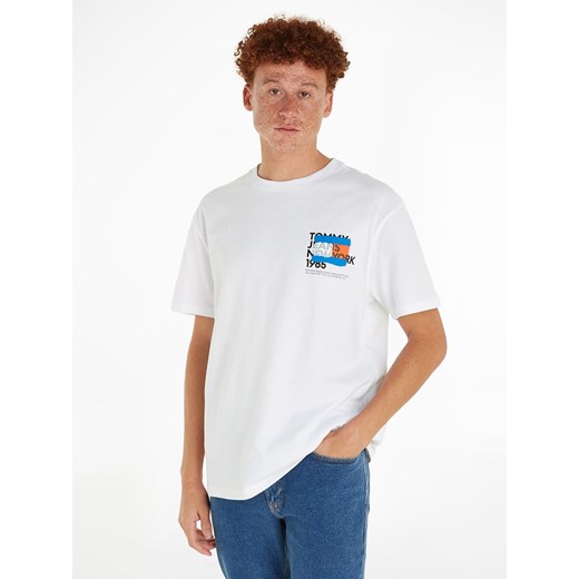 TOMMY JEANS Koszulka w kolorze białym ze sklepu Limango Polska w kategorii T-shirty męskie - zdjęcie 172405839