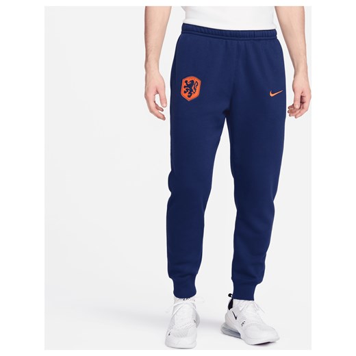 Męskie joggery piłkarskie z dzianiny Nike Holandia Club - Niebieski ze sklepu Nike poland w kategorii Spodnie męskie - zdjęcie 172407228