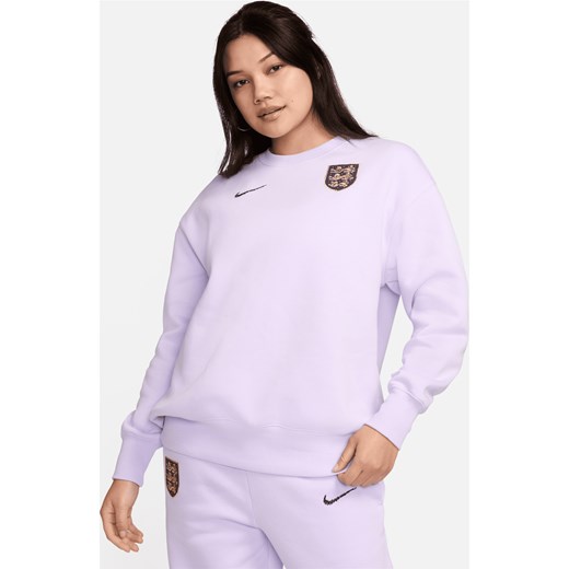 Damska bluza dresowa z półokrągłym dekoltem o kroju oversize Anglia Phoenix Nike M (EU 40-42) Nike poland