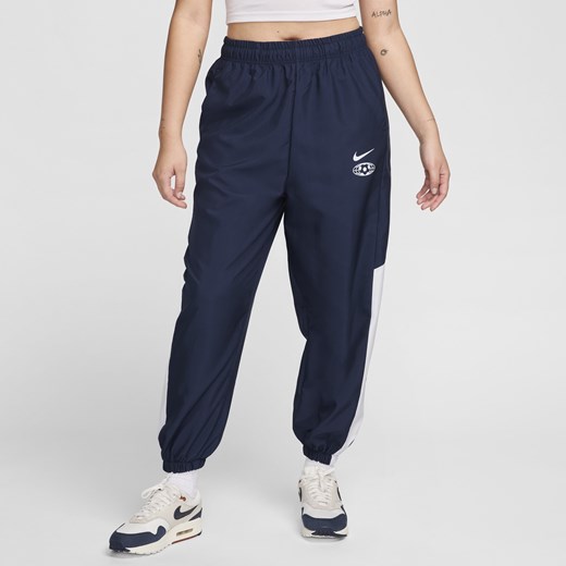 Damskie joggery z tkaniny Nike Sportswear - Niebieski Nike L (EU 44-46) Nike poland