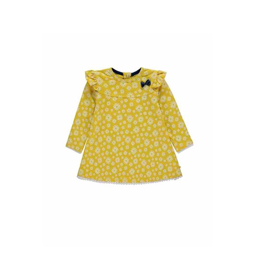 Dziewczęca sukienka z długim rękawem żółta ze sklepu 5.10.15 w kategorii Sukienki niemowlęce - zdjęcie 172409569