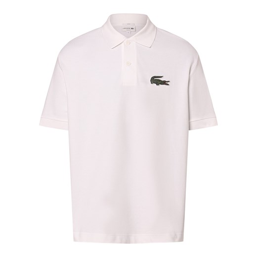 Lacoste Koszulka polo z aplikacją z logo Mężczyźni,Kobiety Bawełna biały jednolity ze sklepu vangraaf w kategorii Bluzki damskie - zdjęcie 172409696