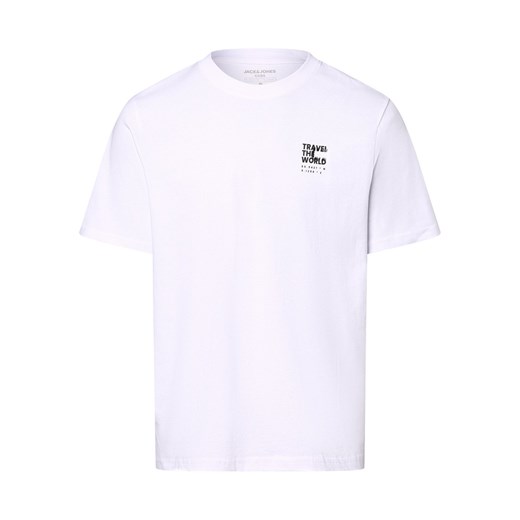 Jack & Jones Koszulka męska - JCOPrjct Mężczyźni Bawełna biały nadruk ze sklepu vangraaf w kategorii T-shirty męskie - zdjęcie 172409729