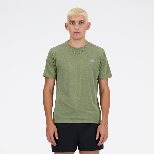 Koszulka męska New Balance MT41253DEK – zielona ze sklepu New Balance Poland w kategorii T-shirty męskie - zdjęcie 172410215