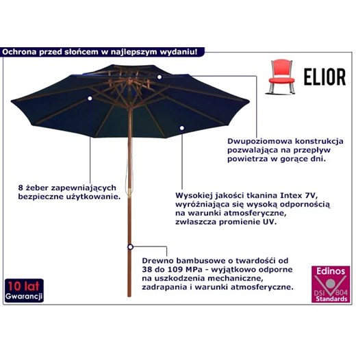 Parasol ogrodowy Elior 