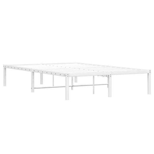 Białe industrialne łóżko metalowe 120x200 cm - Tresto ze sklepu Edinos.pl w kategorii Łóżka i materace - zdjęcie 172411638