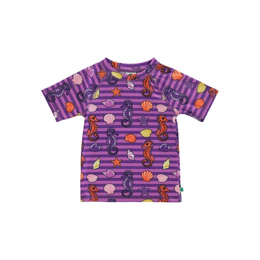 Småfolk Koszulka kąpielowa w kolorze fioletowym ze wzorem ze sklepu Limango Polska w kategorii Bluzki dziewczęce - zdjęcie 172413786
