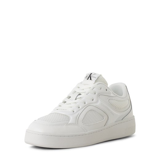 Calvin Klein Jeans Damskie buty sportowe z zawartością skóry Kobiety skóra biały jednolity ze sklepu vangraaf w kategorii Buty sportowe damskie - zdjęcie 172414239