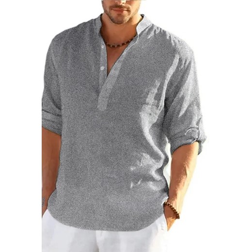 Koszula RENFILDO GREY ze sklepu Ivet Shop w kategorii Koszule męskie - zdjęcie 172414258