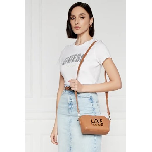 Love Moschino Skórzana listonoszka Love Moschino OS okazyjna cena Gomez Fashion Store