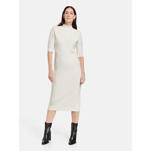 TAIFUN Sukienka dzianinowa w kolorze białym ze sklepu Limango Polska w kategorii Sukienki - zdjęcie 172415247