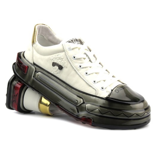 Nowoczesne sneakersy męskie - JOHN DOUBARE 9699, białe ze sklepu ulubioneobuwie w kategorii Trampki męskie - zdjęcie 172415967