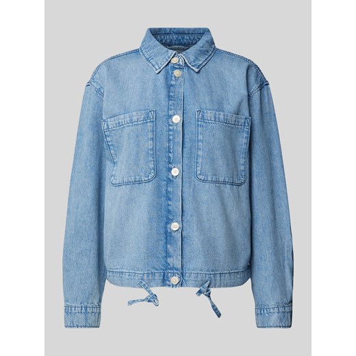 Bluzka jeansowa z kieszeniami na piersi ze sklepu Peek&Cloppenburg  w kategorii Koszule damskie - zdjęcie 172417208
