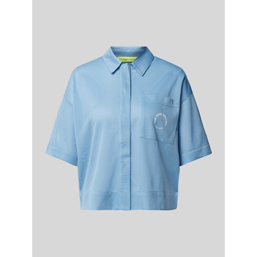 Bluzka koszulowa z nadrukiem z logo model ‘TALLI’ ze sklepu Peek&Cloppenburg  w kategorii Koszule damskie - zdjęcie 172417305