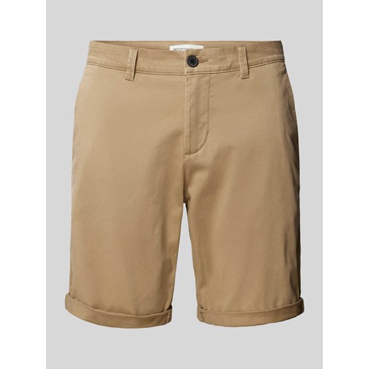 Szorty chinosy o kroju slim fit w jednolitym kolorze ze sklepu Peek&Cloppenburg  w kategorii Spodenki męskie - zdjęcie 172417579
