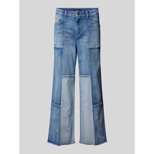Spodnie jeansowe z szeroką nogawką w stylu patchworkowym ze sklepu Peek&Cloppenburg  w kategorii Jeansy damskie - zdjęcie 172417587