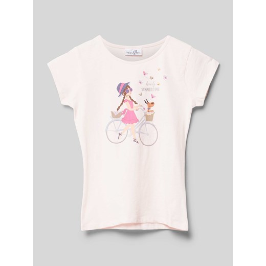 T-shirt z nadrukowanym motywem ze sklepu Peek&Cloppenburg  w kategorii Bluzki dziewczęce - zdjęcie 172417687