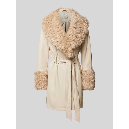 Płaszcz z obszyciem sztucznym futrem model ‘AURORA’ ze sklepu Peek&Cloppenburg  w kategorii Płaszcze damskie - zdjęcie 172417728