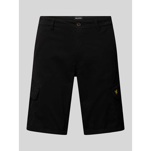 Szorty cargo o kroju regular fit z wyhaftowanym logo model ‘WEMBLEY’ ze sklepu Peek&Cloppenburg  w kategorii Spodenki męskie - zdjęcie 172417858