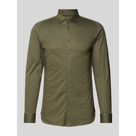 Koszula biznesowa o kroju slim fit z kołnierzykiem typu kent ze sklepu Peek&Cloppenburg  w kategorii Koszule męskie - zdjęcie 172417899