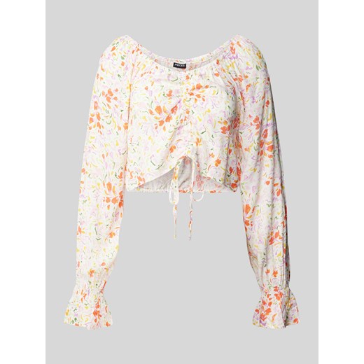 Top bluzkowy krótki ze wzorem na całej powierzchni ze sklepu Peek&Cloppenburg  w kategorii Bluzki damskie - zdjęcie 172418069
